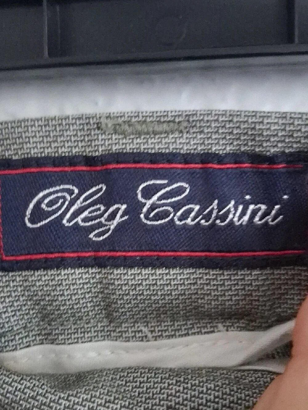 Oleg Cassini Gray Pleated Men's Dress Trousers